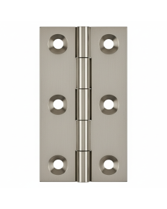 Simonswerk 0940 Solid Drawn Unwashered Brass Butt Hinges 50.8mm X 28.5mm C/W Screws Satin Chrome