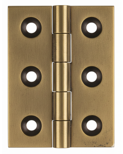 Simonswerk 0950 Solid Drawn Unwashered Brass Butt Hinges 50.8mm X 38mm C/W Screws Aged Brass