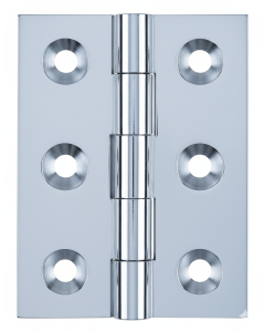Simonswerk 0950 Solid Drawn Unwashered Brass Butt Hinges 50.8mm X 38mm C/W Screws Polished Chrome