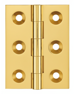 Simonswerk 0950 Solid Drawn Unwashered Brass Butt Hinges 50.8mm X 38mm C/W Screws Polished Brass
