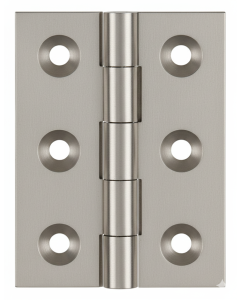 Simonswerk 0950 Solid Drawn Unwashered Brass Butt Hinges 50.8mm X 38mm C/W Screws Pearl Nickel Plated