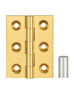 Simonswerk 0950 Solid Drawn Unwashered Brass Butt Hinges 50.8mm X 38mm C/W Screws Pearl Nickel Plated
