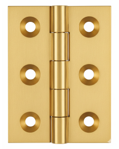 Simonswerk 0950 Solid Drawn Unwashered Brass Butt Hinges 50.8mm X 38mm C/W Screws Satin Brass