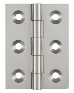 Simonswerk 0950 Solid Drawn Unwashered Brass Butt Hinges 50.8mm X 38mm C/W Screws Satin Chrome
