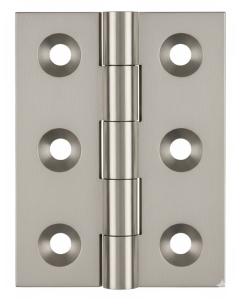 Simonswerk 0950 Solid Drawn Unwashered Brass Butt Hinges 50.8mm X 38mm C/W Screws Satin Nickel
