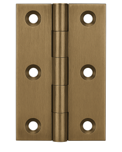 Simonswerk 0960 Solid Drawn Unwashered Brass Butt Hinges 63.5mm X 35mm C/W Screws Antique Brass