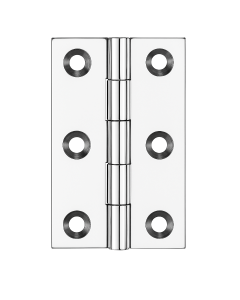 Simonswerk 0960 Solid Drawn Unwashered Brass Butt Hinges 63.5mm X 35mm C/W Screws Polished Chrome