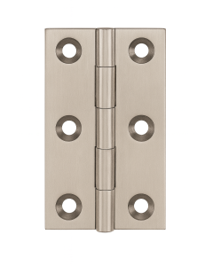 Simonswerk 0960 Solid Drawn Unwashered Brass Butt Hinges 63.5mm X 35mm C/W Screws Satin Nickel
