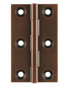 Simonswerk 0962 Solid Drawn Unwashered Brass Butt Hinges 63.5mm X 38mm C/W Screws Imitation Bronze