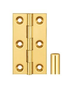 Simonswerk 0962 Solid Drawn Unwashered Brass Butt Hinges 63.5mm X 38mm C/W Screws Self Colour