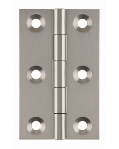Simonswerk 0962 Solid Drawn Unwashered Brass Butt Hinges 63.5mm X 38mm C/W Screws Satin Chrome