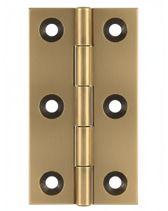 Simonswerk 0965 Solid Drawn Unwashered Brass Butt Hinges 75mm X 35mm C/W Screws Aged Brass