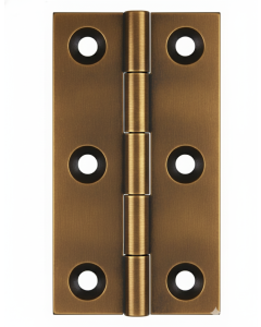 Simonswerk 0970 Solid Drawn Unwashered Brass Butt Hinges 75mm X 40mm C/W Screws Antique Brass