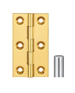 Simonswerk 0970 Solid Drawn Unwashered Brass Butt Hinges 75mm X 40mm C/W Screws Polished Chrome