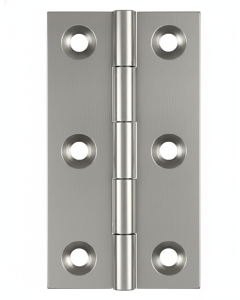 Simonswerk 0970 Solid Drawn Unwashered Brass Butt Hinges 75mm X 40mm C/W Screws Satin Chrome