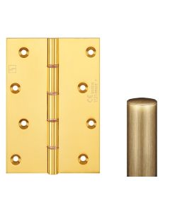 Simonswerk P1285CE Double Phosphor Bronze Washered Brass Butt Projection Hinge CE marked FD30 fire rated 152.4mm x 100mm c/w Screws Antique Brass