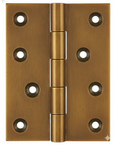 Simonswerk 1050 Solid Drawn Unwashered Brass Butt Hinges 100mm X 75mm C/W Screws Aged Brass