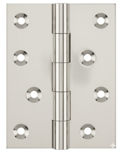 Simonswerk 1050 Solid Drawn Unwashered Brass Butt Hinges 100mm X 75mm C/W Screws Polished Nickel