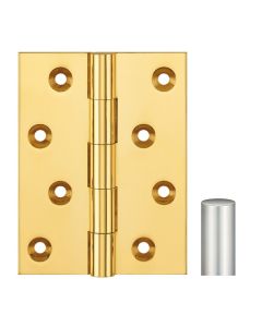 Simonswerk 1050 Solid Drawn Unwashered Brass Butt Hinges 100mm X 75mm C/W Screws Pearl Nickel Plated