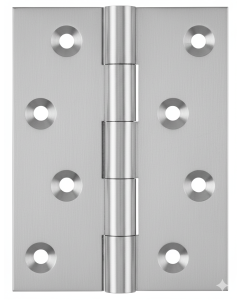 Simonswerk 1050 Solid Drawn Unwashered Brass Butt Hinges 100mm X 75mm C/W Screws Satin Chrome