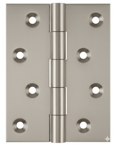 Simonswerk 1050 Solid Drawn Unwashered Brass Butt Hinges 100mm X 75mm C/W Screws Satin Nickel