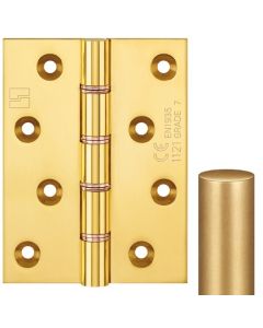 Simonswerk 1250CE Double Phosphor Bronze Washered Brass Butt Hinge CE marked FD30 fire rated 100mmx 75mm c/w Screws Honeycombe