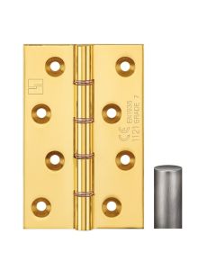 Simonswerk 1240CE Double Phosphor Bronze Washered Brass Butt Hinge CE marked FD30 fire rated 100mm x 65mm c/w Screws Antique Nickel