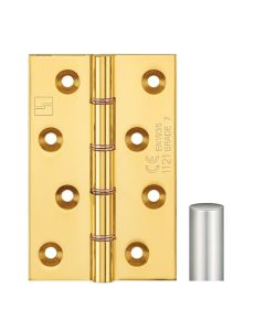 Simonswerk 1240CE Double Phosphor Bronze Washered Brass Butt Hinge CE marked FD30 fire rated 100mm x 65mm c/w Screws Pearl Nickel