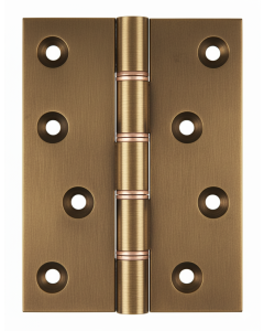 Simonswerk 1250 Double Phosphor Bronze Washered Brass Butt Hinge 100mmx 75mm c/w Screws Aged Brass