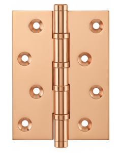 Simonswerk 1550 Ball Race Brass Butt Hinges 100mm x 75mm c/w Screws Copper Plated