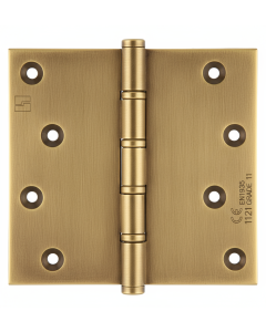 Simonswerk 1560CE Ball Race Brass Butt Projection Hinges CE marked FD30 fire rated 100mm x 100mm c/w Screws Antique Brass