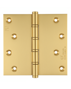 Simonswerk 1560CE Ball Race Brass Butt Projection Hinges CE marked FD30 fire rated 100mm x 100mm c/w Screws Satin Brass