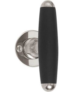 FORMANI TIMELESS 1932TMRR38 unsprung door handle on rose bright nickel/ebony wood