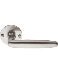 FORMANI TIMELESS 1938MRR50 solid unsprung door handle on rose satin nickel