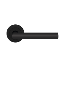 Karcher Design ER28 Rhodos Door Handle on Round rose in cosmos black,