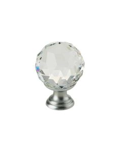 Frelan Crystal Mortice Door Knob Satin Chrome 50mm 2000-50SC