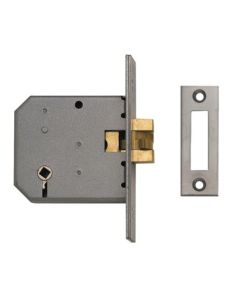 Union 2426 - 3 Lever Sliding Bathroom Lock With Clawbolt Satin Chrome 76mm