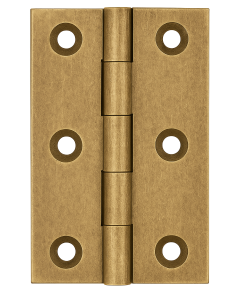 Simonswerk 0960 Solid Drawn Unwashered Brass Butt Hinges 63.5mm X 35mm C/W Screws Aged Brass