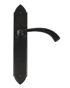 From The Anvil 33137 Black Gothic Curved Sprung Lever Latch Set