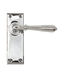 From The Anvil 33307 Polished Chrome Reeded Lever Latch Set