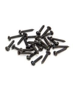 From The Anvil 33409 Black 6 x 3/4" Round Head Screws (25)