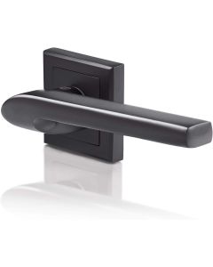 Yale Black Door Handle Siena Euro Cyl Escutcheon Black 35-ZR-8X8-A002-CE-56