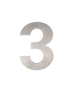 Frelan Concealed Fixing Numerals 150mm JNSS-3 Satin Stainless Steel