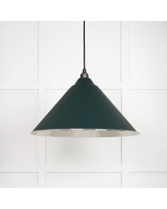 From The Anvil 45433DI Hammered Nickel Hockley Pendant in Dingle Hammered Nickel
