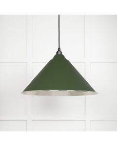 From The Anvil 45433H Hammered Nickel Hockley Pendant in Heath Hammered Nickel