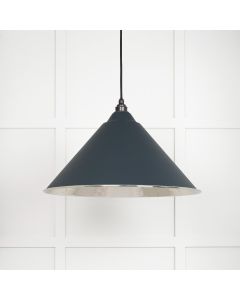 From The Anvil 45433SO Hammered Nickel Hockley Pendant in Soot Hammered Nickel