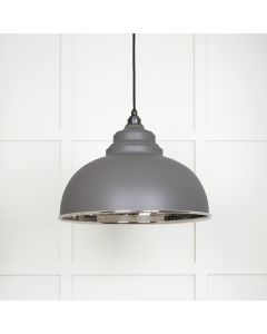 From The Anvil 45472BL Hammered Nickel Harborne Pendant in Bluff Hammered Nickel