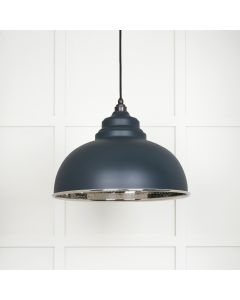 From The Anvil 45472SO Hammered Nickel Harborne Pendant in Soot Hammered Nickel