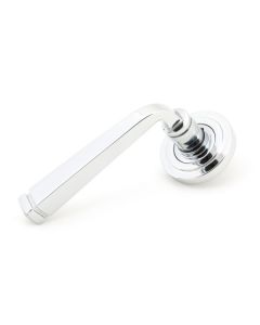 From The Anvil 45616 Polished Chrome Avon Round Lever on Rose Set (Art Deco) Polished Chrome