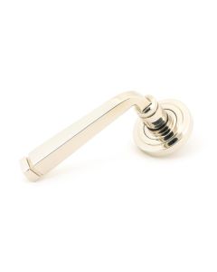 From The Anvil 45620 Polished Nickel Avon Round Lever on Rose Set (Art Deco) Polished Nickel